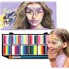 Generic Colore viso e corpo - Palette trucco viso e corpo, 12 colori a base d'acqua, kit per truccabimbi | per costumi, Halloween, cosplay, costumi, feste per bambini, trucco artistico