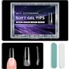 XFSRG 240 Pezzi Dual Nail Form a Ballerina Forme per Unghie Tip in Gel per Unghie Estensione French Nail Reverse French Dual Form con Mini Lima (1)