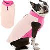 Gooby Gilet in pile mezzo elasticizzato per cani, pesca, M | Morbido pile caldo; fondo in pile elasticizzato; colori bicolori; anello a D posteriore per brevi passeggiate