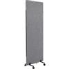 hjh OFFICE 891007 Divisori acustici mobile FLEXMIUT 177 x 60 cm, Singolo, Pannello divisorio, Tessuto Grigio Scuro