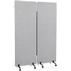 hjh OFFICE 891001 Divisori acustici mobile FLEXMIUT 177 x 60 cm, Set da 2 Pezzi, Schermo acustico, Tessuto Grigio Chiaro