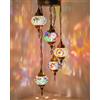 DEMMEX Lampadario a sospensione a sospensione a mosaico turco marocchino, realizzato a mano, personalizzabile (5 globi cablati, altezza 120 cm)