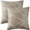 GIGIZAZA Tawny Lusso Velluto Cuscino Copre Caso, Federa per Cuscino Confortevole accento, Migliore Quadrato Decorativo Copre Cuscino Divano Divano Letto 18x18 Pollici 45x45CM Set di Due
