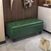 TY&WJ Pelle Pouf Contenitore,Moderno Pouf Cubo Poggiapiedi Coperchio Contenitore Poggiapiedi Pouf Cassapanca per Camera da Letto Ingresso,A,60x40x43cm(24x16x17inch)