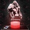 Lampephoto.fr - Lampada 3D GP Moto - Fabio Quartararo, Luce Notturna Tattile GP Moto - Fabio Quartararo, 3D Led, Idea Regalo di Natale per Ragazzi e Ragazze Lampada da Comodino TOP
