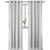 YSTELLAA Tende 100% Oscuranti Per Interni 2 Pezzi, 140×300cm, Effetto Lino, Tende Termiche, Con Anelli, Tenda Termica Isolante Freddo E Caldo, Fonoassorbenti, Moderne, Grigio Bianco