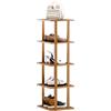 Fukursul Scarpiera verticale in bambù a 5/7/8 livelli, organizer da stretto, salvaspazio, grande torre autoportante per ingresso e armadio, scaffale elegante durevole, ideale