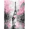 MOTGOM 5D DIY Diamond Painting Kit Completo Amore a Parigi, Diamant Painting Fai-da-te Diamond, Pittura Diamante Strass Ricamo a Punto Croce per Decorazioni Casa 30x40cm