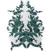 Ieron Applique in Pizzo Ricamato 3D, Fiori in Pizzo Ricamati, Bordatura in Tulle, Toppa Ricamata Floreale per Abito da Sposa con Scollatura Fai da Te, Verde nerastro