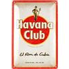 BC® Targa in metallo retrò 20 x 30 cm, logo Havana Club, decorazione vintage in metallo, idea regalo per i fan dell'Avana
