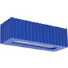 SOLLUX lighting Applique da Interno - Lampada da Parete Ceramica - 1 Paralume - Lampada LED Lampadina - Blu Ultramarino Rigata