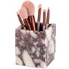 Generic Portaspazzolino in marmo, organizer multifunzionale da bagno per pennelli da trucco, accessori da toeletta, penne, utensili, 8,5 x 8,5 x 10 cm