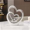 ODMYZG Statua in ceramica a doppio cuore,Elegante cuore per la decorazione,scultura decorativa per la casa,soggiorno,decorazione dell'ufficio,adatta come regalo.