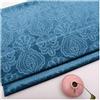 NAKAN Tessuto in Velluto con Motivo Floreale al Metro Tessuto Decorativo Floreale Largo 145cm per Mobili Tappezzeria, Artigianato Fai da Te, Tende, Decorazioni per La Casa(Color:Blu)