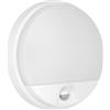 Miratic Lampada con Sensore di Movimento PIR 140°/9m Luce LED Bianco Neutro 4000K 1100lm 15W Luce Esterna con Sensore di Movimento Vari Colori Ideale per Corridoi Giardini Balconi (bianco)