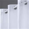 Furlinic Tende Doccia Anti-Muffa Tessuto in Poliestere, Tende Doccia Angolare Impermeabile &Lavabile,Bianco Tenda Vasca da Bagno con Occhielli-120x200cm.