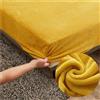 Highdi Lenzuolo con Angoli Singolo in Velluto 90x200x30 cm, Highdi Giallo Lenzuola Letto Singolo Inverno Elasticizzati Flanella Caldo Lenzuola Microfibra- Ideale per Letti Singoli