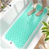 HITSLAM Tappetino Vasca Antiscivolo da Bagno, 101 x 40cm Lungo Tappetino Doccia Antiscivolo Senza BPA, Resistente alla Muffa e Lavabile in Lavatrice Tappetino Bagno, Morbido al Piede, Verde