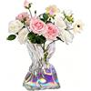 FARYODI Vaso in vetro trasparente ispessito, 20 cm, vaso di cristallo per fiori, moderno vaso di fiori in cristallo per tulipani, elegante vaso da fiori moderno per soggiorno, regali per donne (colorato)