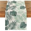 Brylleii Runner da Tavolo Lino Poliestere Moderno 40x100 cm Runner Tavola Verde Foglia Centro Tovaglia Decorazioni Lavabile Estivo Cucina Decorazione per Soggiorno Mobili Caffè Primaverile