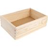 Creative Deco Organizer in Legno di Pino Naturale, 30 x 20 x 9 cm | Impilabile, salvaspazio, base in MDF, per armadio, cucina, bagno e ufficio, adatto a decoupage