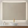 Inbagno Specchio Bagno Retroilluminato LED 50x70 cm - Luce Naturale 4500K Alta Resa - Specchiera Reversibile Verticale/Orizzontale IP65 - Design Moderno Slim