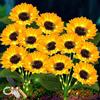 Qosneoun 2026 nuove luci solari a forma di girasole, luci solari da giardino, girasoli artificiali con 8 modalità di illuminazione, ad energia solare e impermeabili, per decorazioni da giardino
