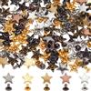 GORGECRAFT 200 Set Rivetti A Stella 12mm Chiodini in Pelle Metallo Borchie e Spuntoni Pentagramma Piatto A Cinque Punte Rivetti Punk per Vestiti Borse Cinture Scarpe Giacche Artigianato Oro Argento