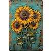 Formeyart Fiori targa in metallo retrò, bouquet botanico, targa vintage in metallo per stile rustico francese campagnolo, bagno, giardino, fattoria, caffè, decorazione da parete, idea regalo per donne, 20 x 30