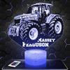 Lampephoto.fr - Lampada Massey F. Trattore Luce Notturna 3D Agricoltore | Prodotto in Francia, scelta della base, luminosità regolabile, batteria/USB, regalo per agricoltori