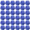 FagusHome 35 Pz Teste Fiore di Ortensia 18CM Artificiale Fiori Artificiali con Steli Fiori di ortensie fintiper la Decorazione (Blu brillante)