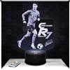 Lampephoto.fr - Lampada 3D C Ronaldo CR 7 Portogallo Calciatore internazionale portoghese, Luce notturna tattile a LED Calcio, Ologramma 3D Idea regalo calcio Natale Compleanno Ragazzo o Ragazza TOP