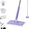 Generic Mini mocio con impugnatura a scatto, rotazione a 360°, mani libere, con cambio automatico del panno, zero-touch, per asciugamani per viso, microfibra, manico lungo per pareti e finestre (PurpleMop x 1