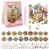 Omnikryp Set di 29 Adesivi di Scena, 3D House Stickers con Pinzetta, Cute Cartoon Scene Stickers per Case in Miniatura, Adesivi 3D Adorabili Creativi per Adulti e Bambini Stress Sollievo