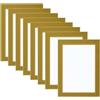 PATIKIL Cornice Magnetica per Foto 4x6, 8 Pezzi di Cornici Magnetiche A6 Autoadesive Riutilizzabili per Frigorifero Finestra Parete, Dorato