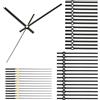 PATIKIL Kit Sostituzione Lancette Orologio, 14 Set Kit Sostituzione Lancette Orologio Movimento Meccanismo Lancette Orologio Alluminio Parti per Riparazione Orologio Parete, Nero, Stile 2