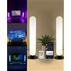 ALANTOP Lampada da scrivania intelligente WiFi, compatibile con Alexa e Hey Google, colore bianco e RGB regolabile, sincronizzabile con la musica per giochi, film, per la decorazione della stanza.