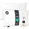 LILENO HOME Cuscino 50x75 (set da 2 pezzi) - lavabile a 95 °C, Oeko-Tex & Made in DE - Cuscino per chi soffre di allergie 50x75 adattabile per un sonno divino - Cuscino delicato sulla pelle e inodore