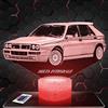 Lampephoto.fr - Lampada Delta HF Integrale L. Luce Notturna Auto d'Epoca | Prodotto in Francia, scelta della base, luminosità regolabile, batteria/USB, regalo per uomini e appassionati di auto