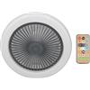 Naroote Piccolo Ventilatore da Soffitto con Luce, Ventilatore Portalampada E27, Dal Design Chiuso con Telecomando a velocità Regolabile e Motore in Rame, Ideale per Bagno, Ripostiglio e Garage