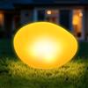 MEDOYOH 1 lampada in pietra di vetro solare, luce bianca calda, luce solare, illuminazione per laghetto con 4 LED, IP44, impermeabile, decorazione da giardino, per prato, pavimento ed esterni