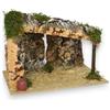 KORAT Capanna Presepe Vuota in Legno, Sughero e Muschio - 3 Dimensioni Disponibili (Piccola, Media, Grande) - Capanna Artigianale per Natività - Decorazione Natalizia (Piccola - 30x20x25 Cm)