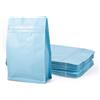 Crafans 10 sacchetti per caffè in grani di caffè con valvola, rettangolari, con cerniera, con fondo piatto, richiudibili, per caramelle, serpenti, biscotti, turchese chiaro