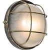 Qazqa hanneke - Appliques Industriale - 1 luce - Ø 25.4 cm - Oro/Ottone - Industriale - Illuminazione esterna