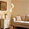 FROIDEXG Lampada da terra in vetro 6 luci per soggiorno lampada da terra dimmerabile a globo stile Mid-Century con base in marmointerruttore per camera da letto lettura comodino (LED incluso)
