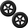 RUIRUME Due Ruote Solide da 8 Pollici con Un Diametro di 20 cm. Ruota Anteriore for Sedia a rotelle Ruota for Sedia a rotelle con Pneumatico Solido Grigio Nero (Color : Black, Size : Wide Wheel)