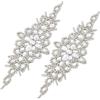 FINGERINSPIRE, 2 applicazioni con diamanti sintetici da fissare con il ferro da stiro o da cucire, dalla forma romboidale, per decorare abiti da sposa, copricapi, cinture, scarpe o altri oggetti