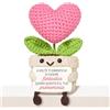 Giftasy Regalo Donna, Regalo Amica Compleanno - Cuore All'Uncinetto | Regali per Lei, Regalo Collega Donna, Regali Migliore Amica, Fidanzata, Sorella, Mamma, Dimensioni: 7×6×12.5cm
