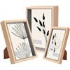 lincoolart Set di 3 cornici portafoto in legno per 10 x 15 13 x 18 15 x 20 cm, cornice in MDF con vetro acrilico infrangibile, decorazione da tavolo o da parete