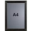 Smarty Store Cornice a Scatto Nera da Parete Frame 25 Angolo Vivo (A4)